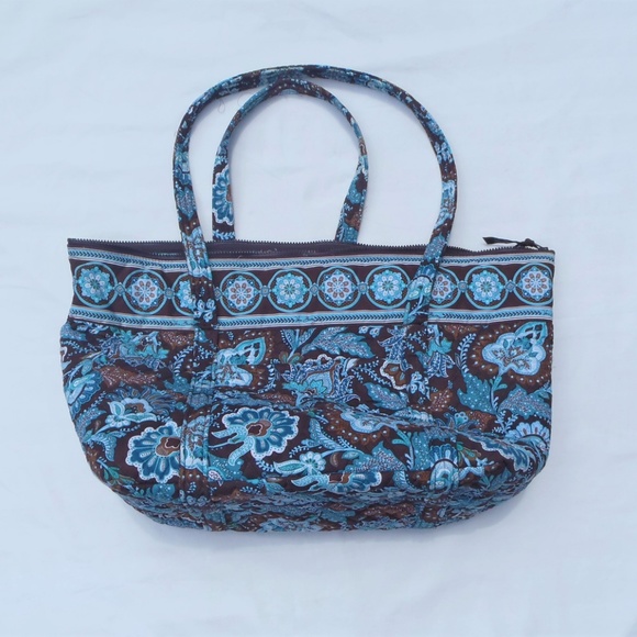 Vera Bradley Blue Java Large Tote - EUC - Picture 2 of 8